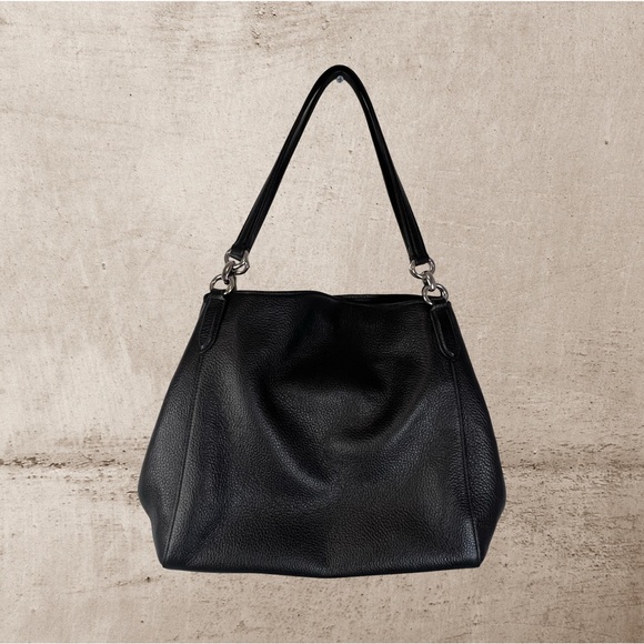 Coach Black Hallie Shoulder Bag - Picture 2 of 11